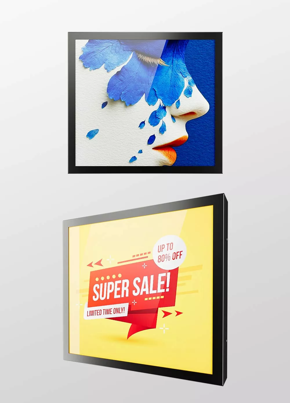 goxmart square display for retail sale promotion and art gallery exhibition