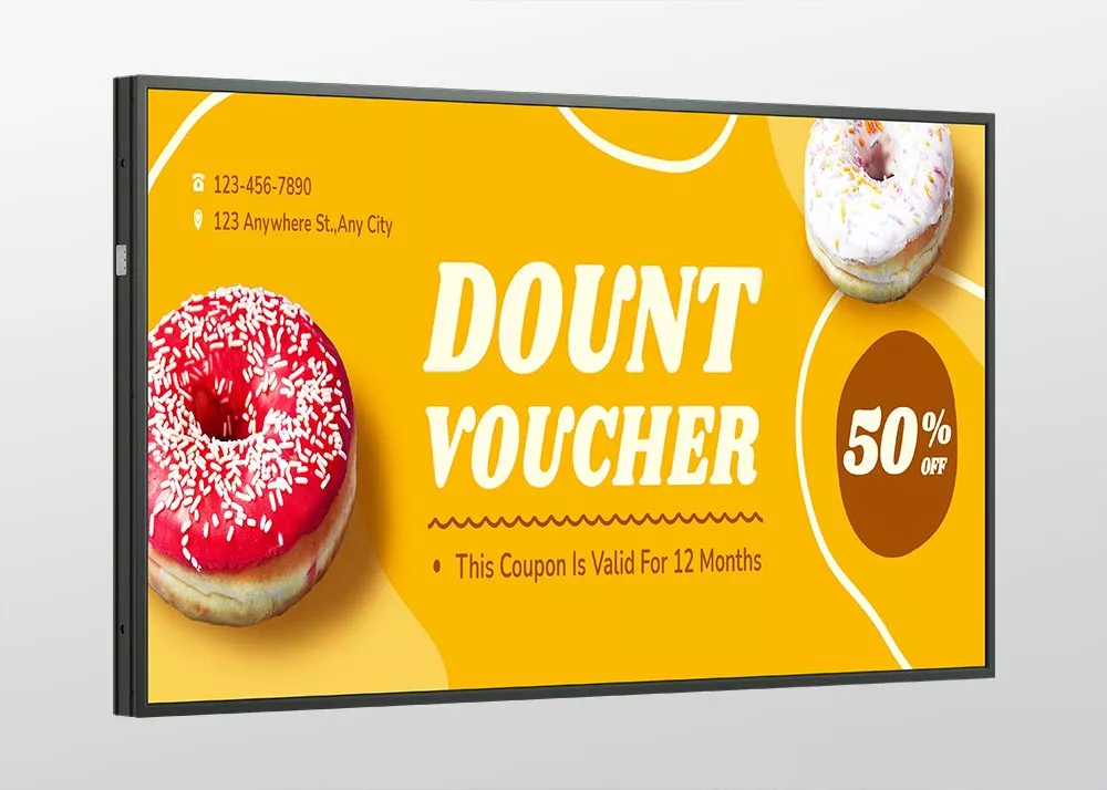 goxmart high brightness window display 3000 nits wall mounted LCD digital signage for commercial advertising